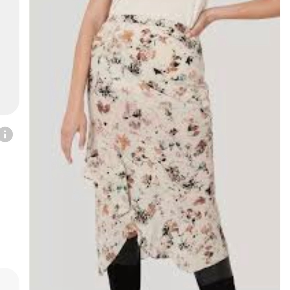 IRO gorgeous asymmetrical skirt, 44% silk, size 34